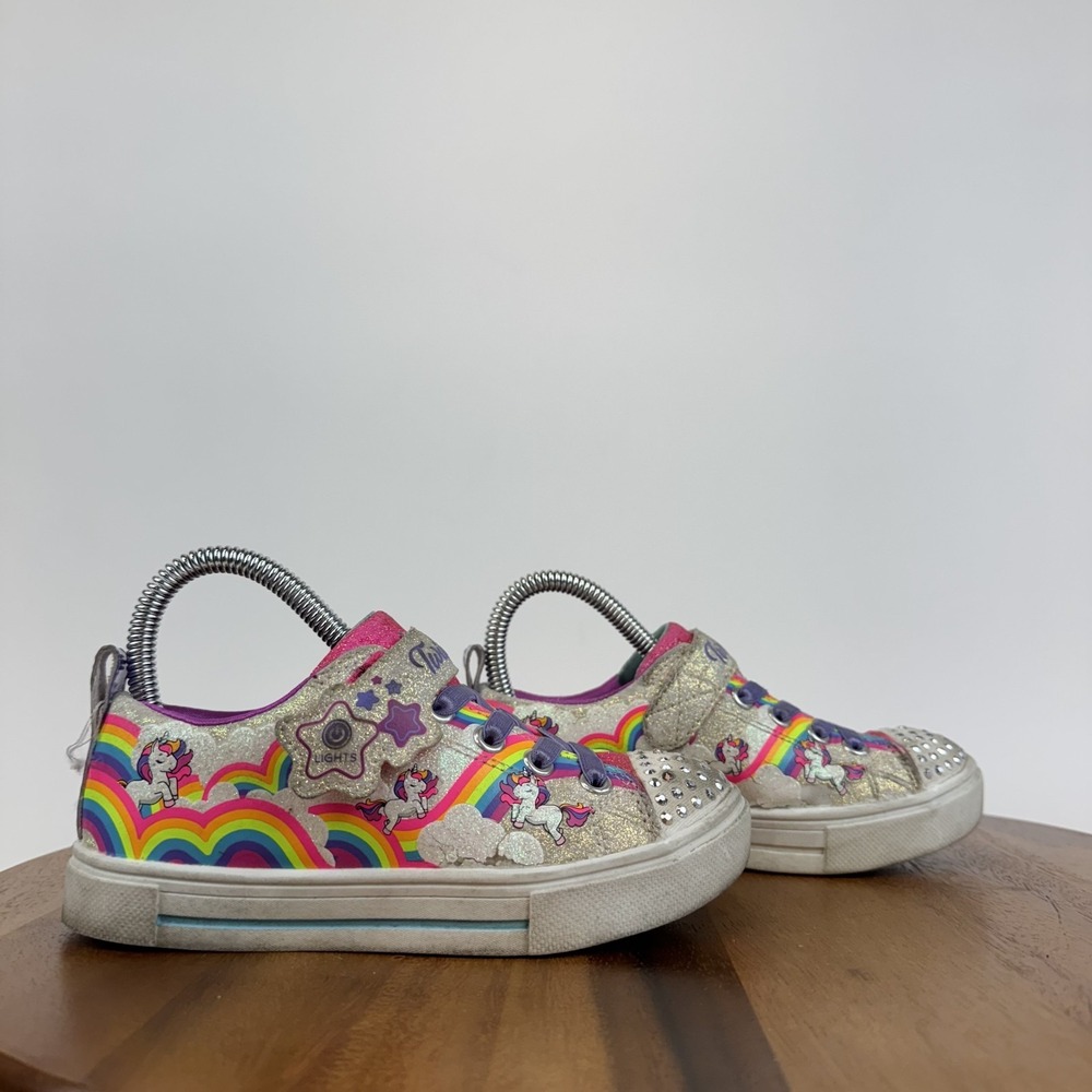 Little Kids Sketchers Twinkle Toes Light Up Unicorn Sneakers‎ Shoes Size 12 C
